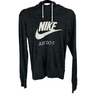 Nike Women’s Vintage Gym Hoodie Small Gray Heathered‎ Lightweight Sweatshirt